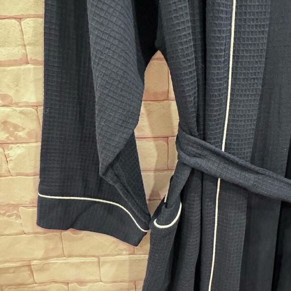 Stanfford men's robe blu and white one size - Picture 4 of 8